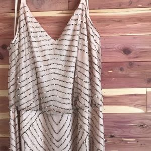 Adrianna Papell Beaded Blush Gown